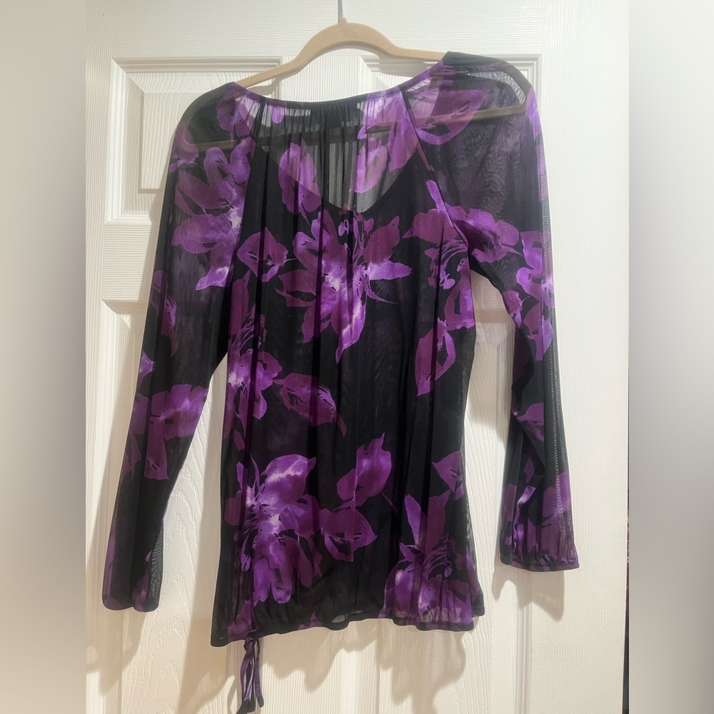 Inc sheer purple blouse.  Size M